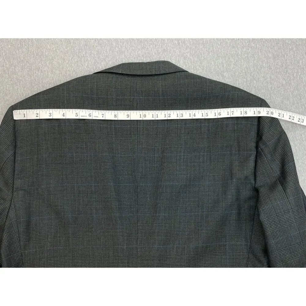 Jos A Bank Blazer Mens 44L Plaid 100% Wool Single Breasted Lined‎